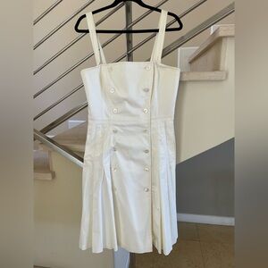 Vintage ESCADA Elegant White Button-Front Dress